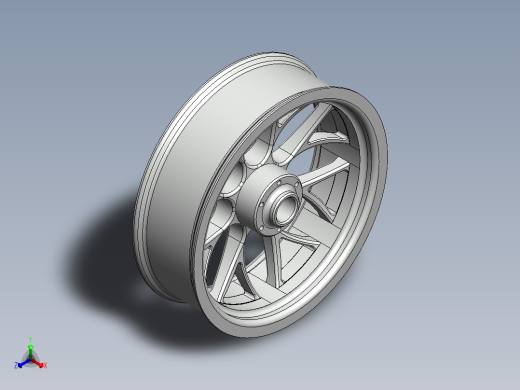 SolidWorks中的汽车轮缘设计SolidWorks教程正等轴测缩略图