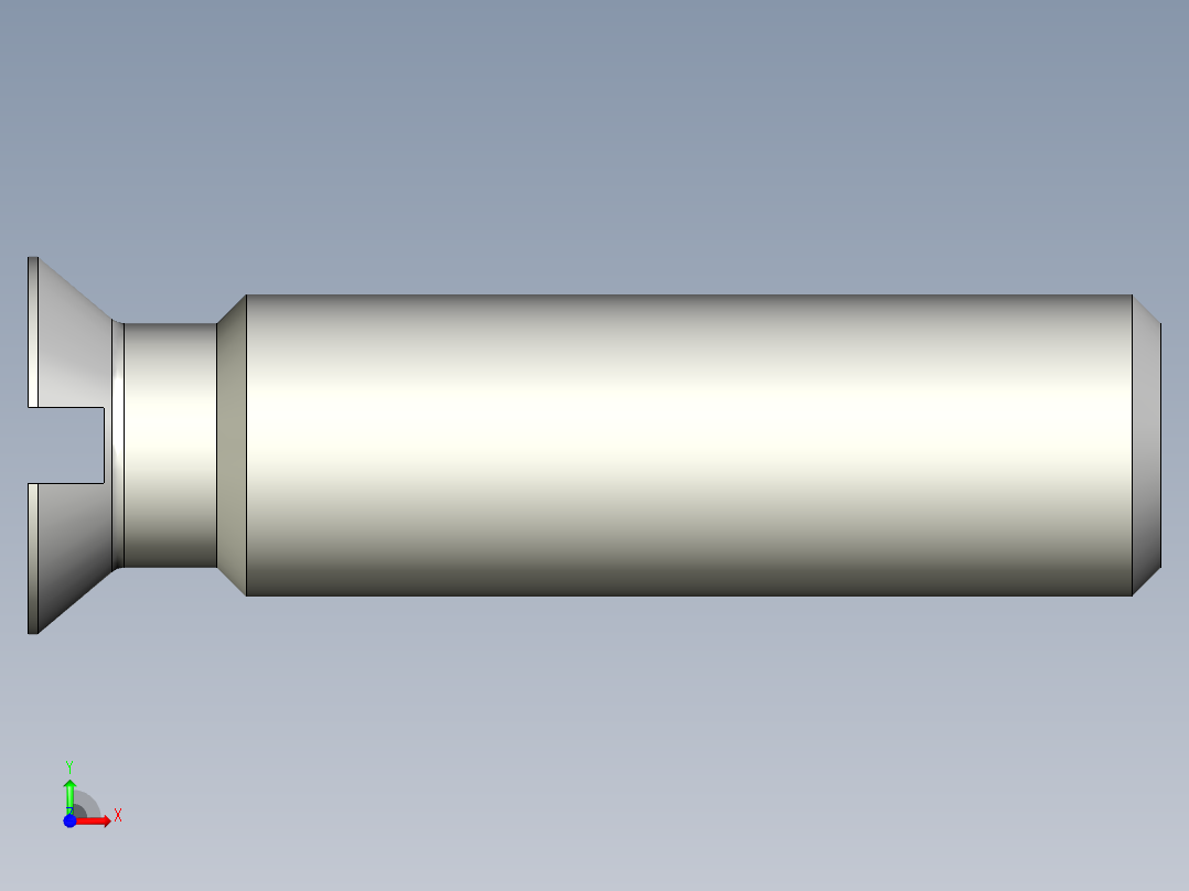沉头螺钉-Slotted_BOLT-M8-L30_25-10-2x2-40.stp前视图