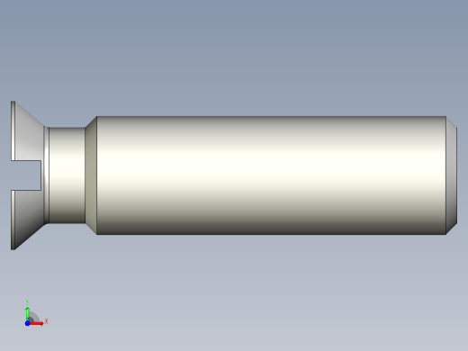沉头螺钉-Slotted_BOLT-M8-L30_25-10-2x2-40.stp前视缩略图
