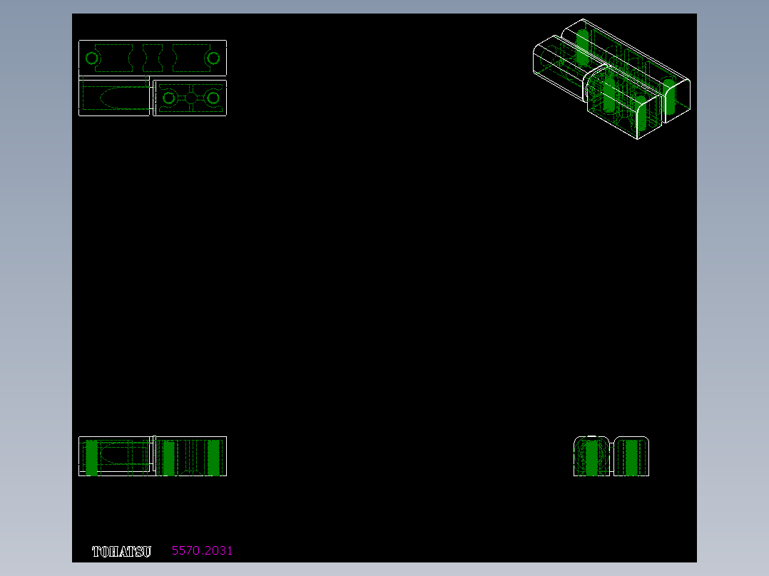 鋅合金鉸鏈(B)5570-2D多系列多零件图纸模型