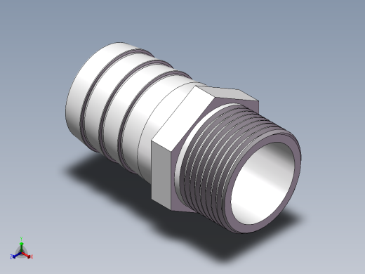 水管接头-有边 [DN25X32]正等轴测缩略图