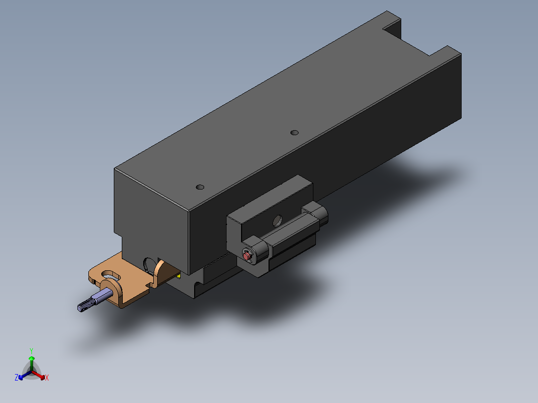 L边压Shaft治具-B正等轴测图
