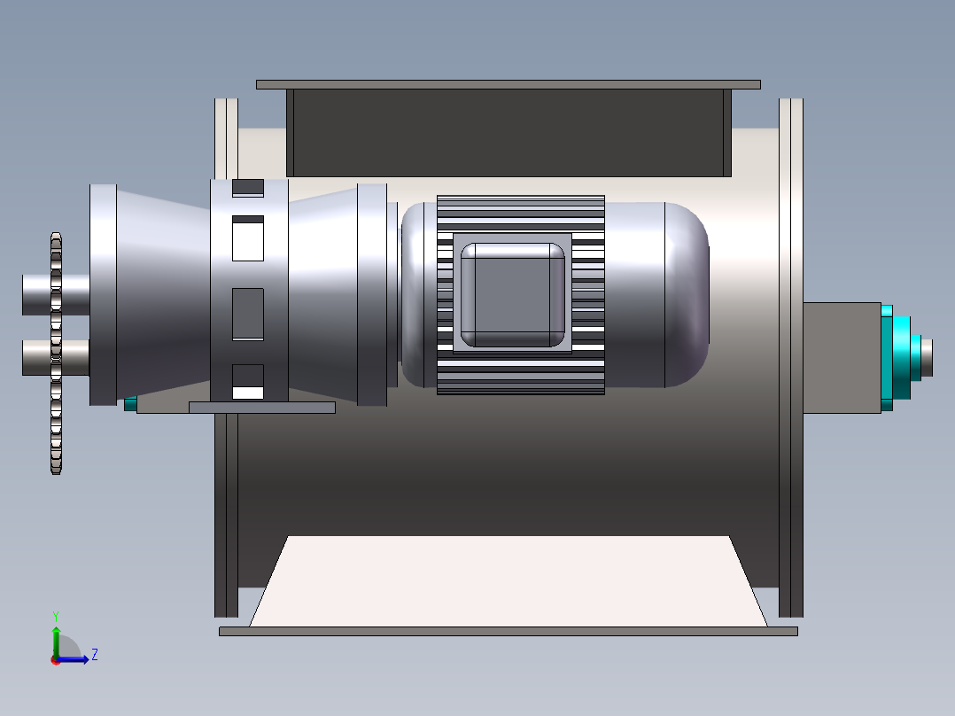 大型叶轮给料机全套生产图纸左视图