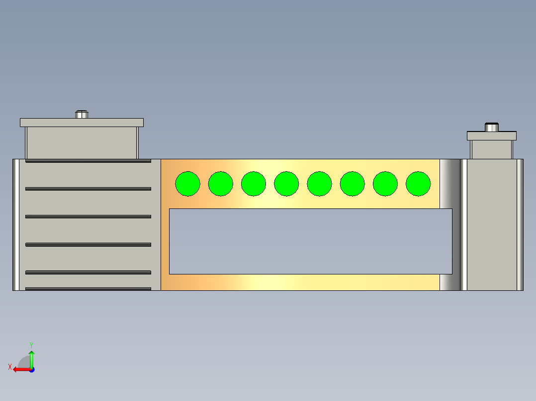 文件收纳座后视图