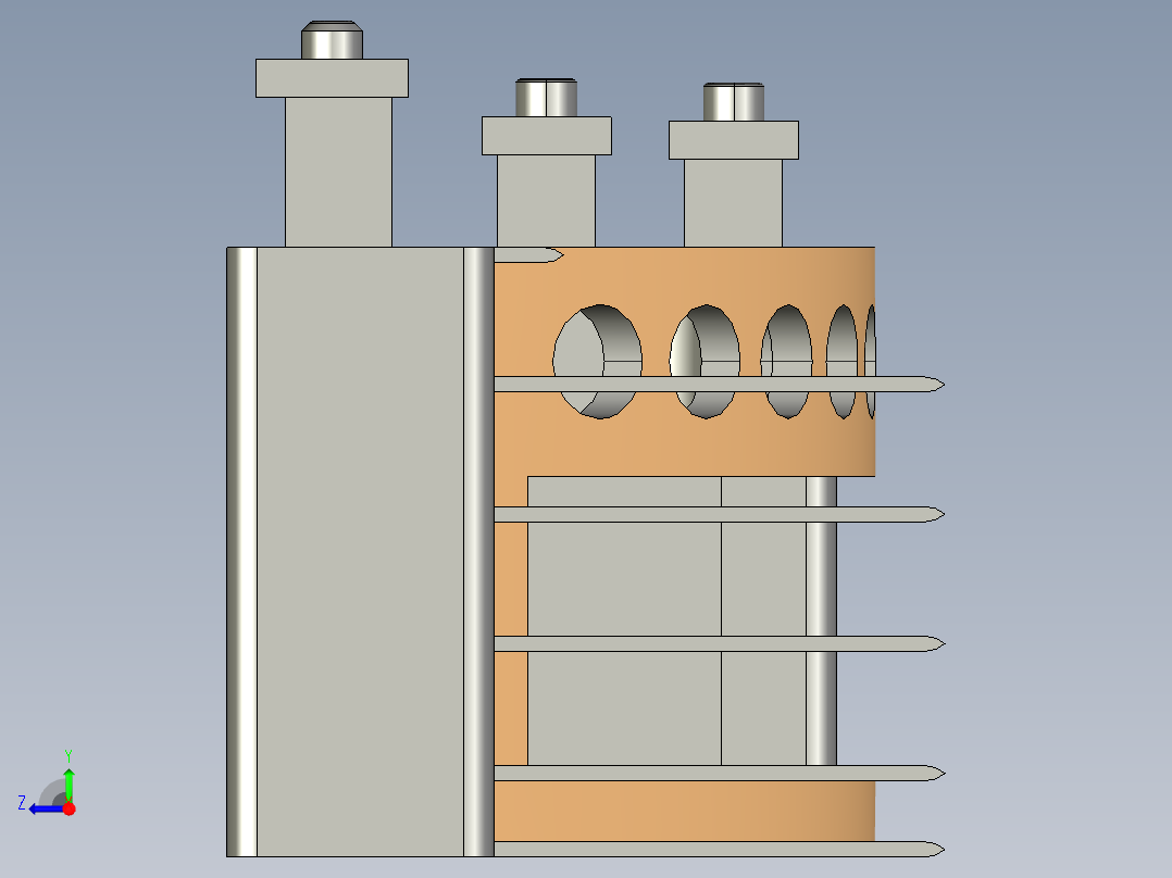 文件收纳座右视图