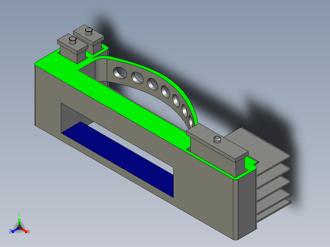 文件收纳座正等轴测图