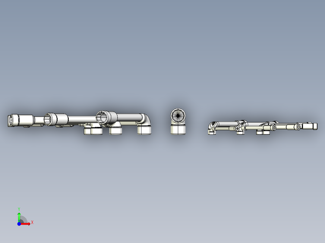 双头偏置套筒可配置扳手--stp前视图