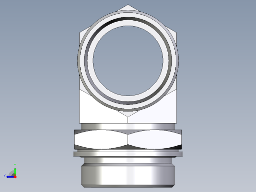 卡套式工业通用硬管接头EO_Adjustable_locknut_branch_tee_TEE42LMOMDCF右视缩略图