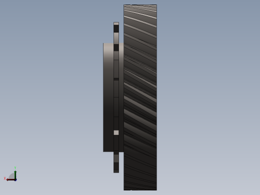 三轴式变速箱设计变速器右视缩略图