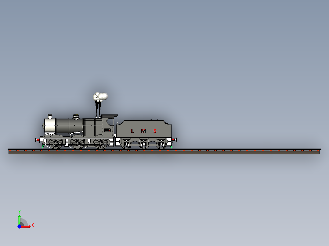 蒸汽机车前视图