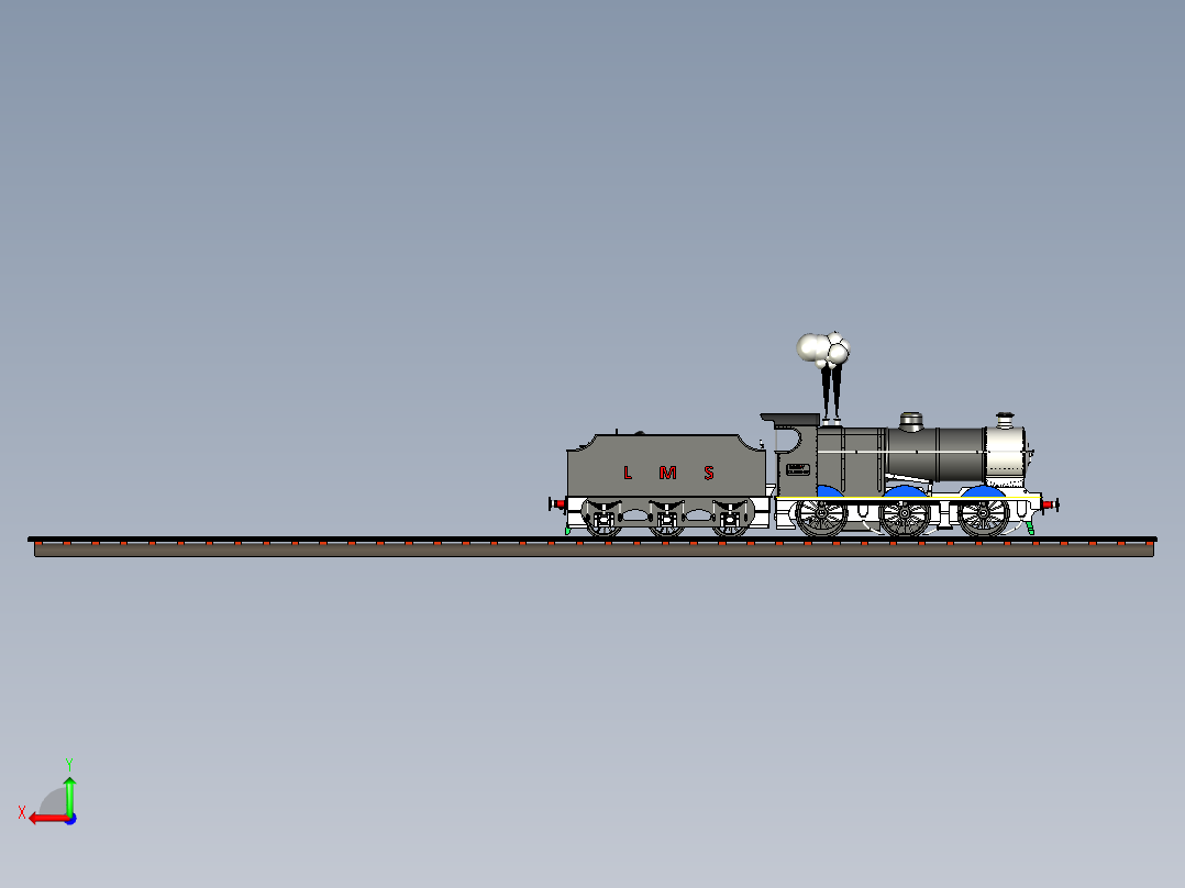 蒸汽机车左视图