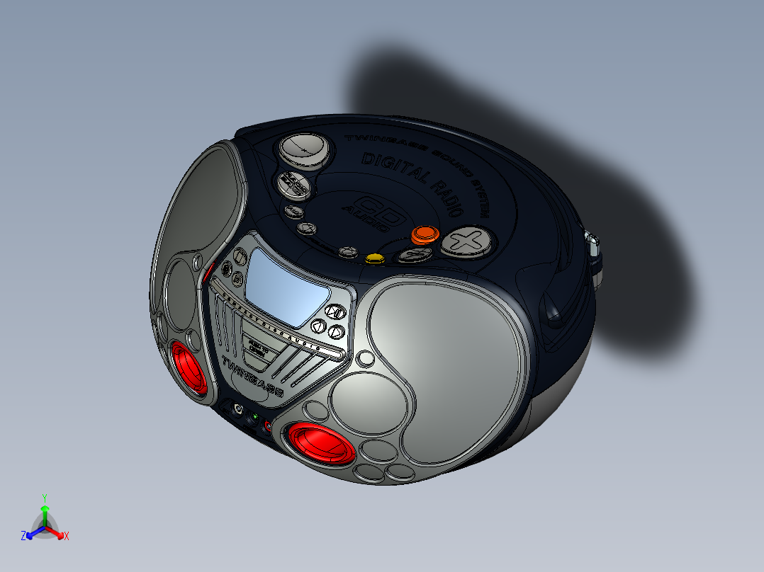 1120立体声扬声器PROE设计
