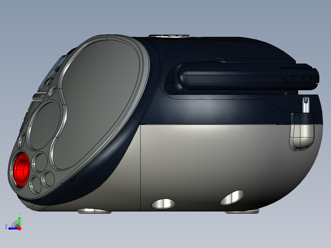 1120立体声扬声器PROE设计右视图