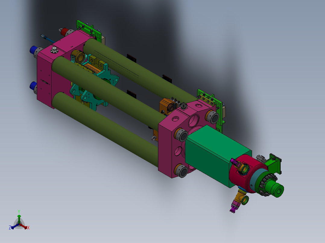 大型压力机sw18可编辑正等轴测图