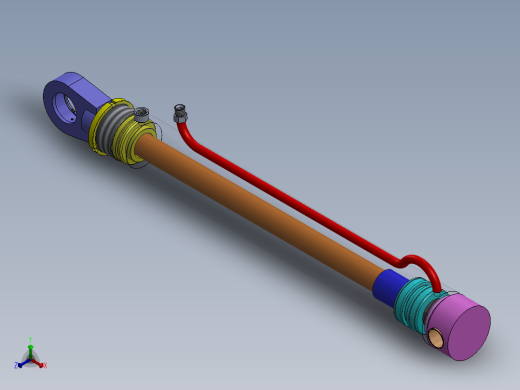 A0002564-焊接型液压缸（带特殊后，前安装孔）100x50x675 毫米