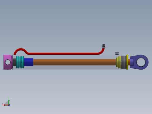 A0002564-焊接型液压缸（带特殊后，前安装孔）100x50x675 毫米后视缩略图