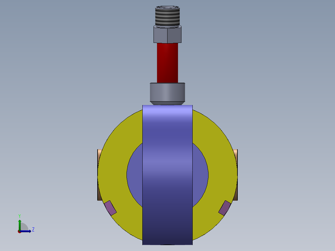 A0002564-焊接型液压缸（带特殊后，前安装孔）100x50x675 毫米左视图