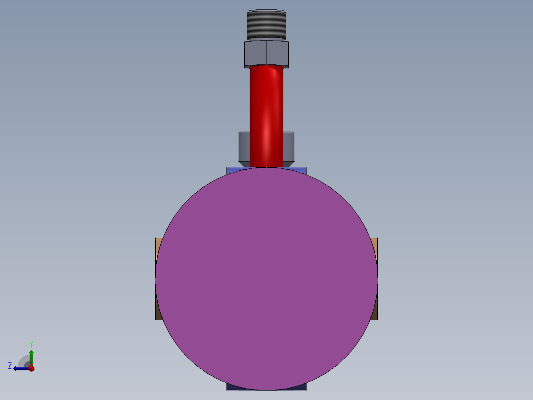 A0002564-焊接型液压缸（带特殊后，前安装孔）100x50x675 毫米右视图