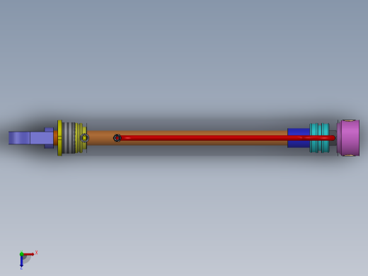 A0002564-焊接型液压缸（带特殊后，前安装孔）100x50x675 毫米俯视缩略图