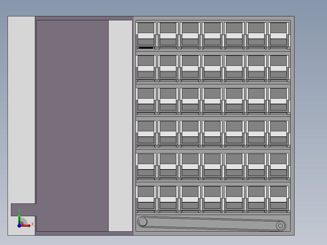 发药缓冲组件前视图