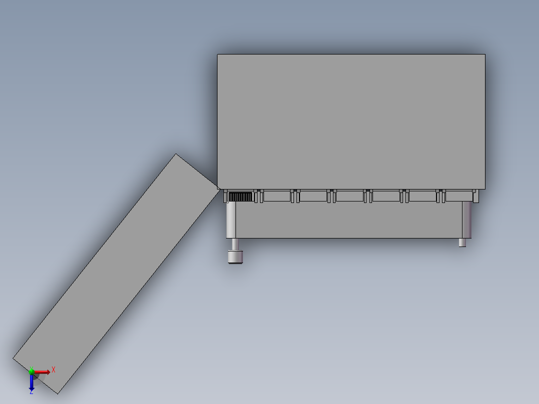 发药缓冲组件俯视图