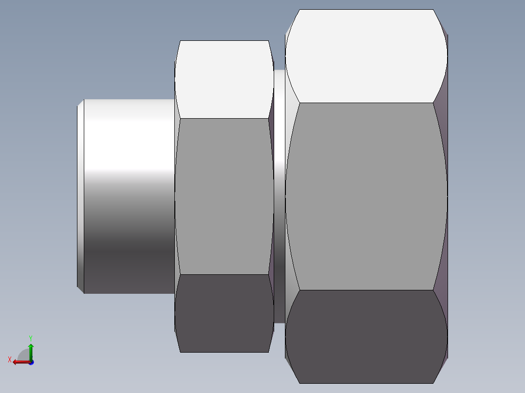 直通变径接头、2D-36-52后视图