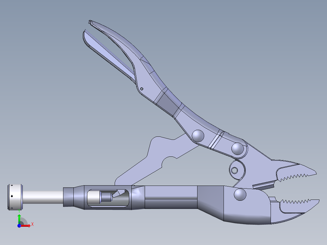 钳子尖嘴钳前视图