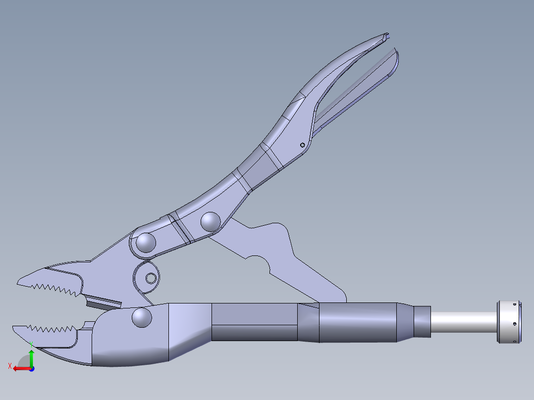 钳子尖嘴钳后视图