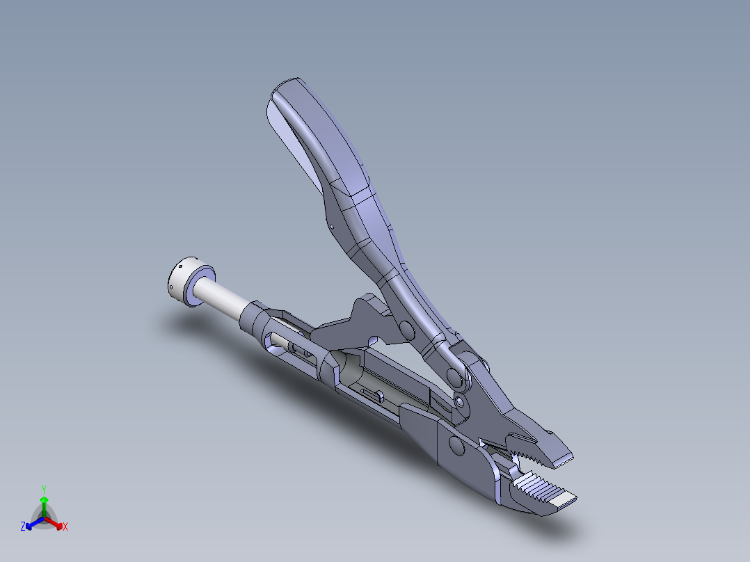 钳子尖嘴钳正等轴测图
