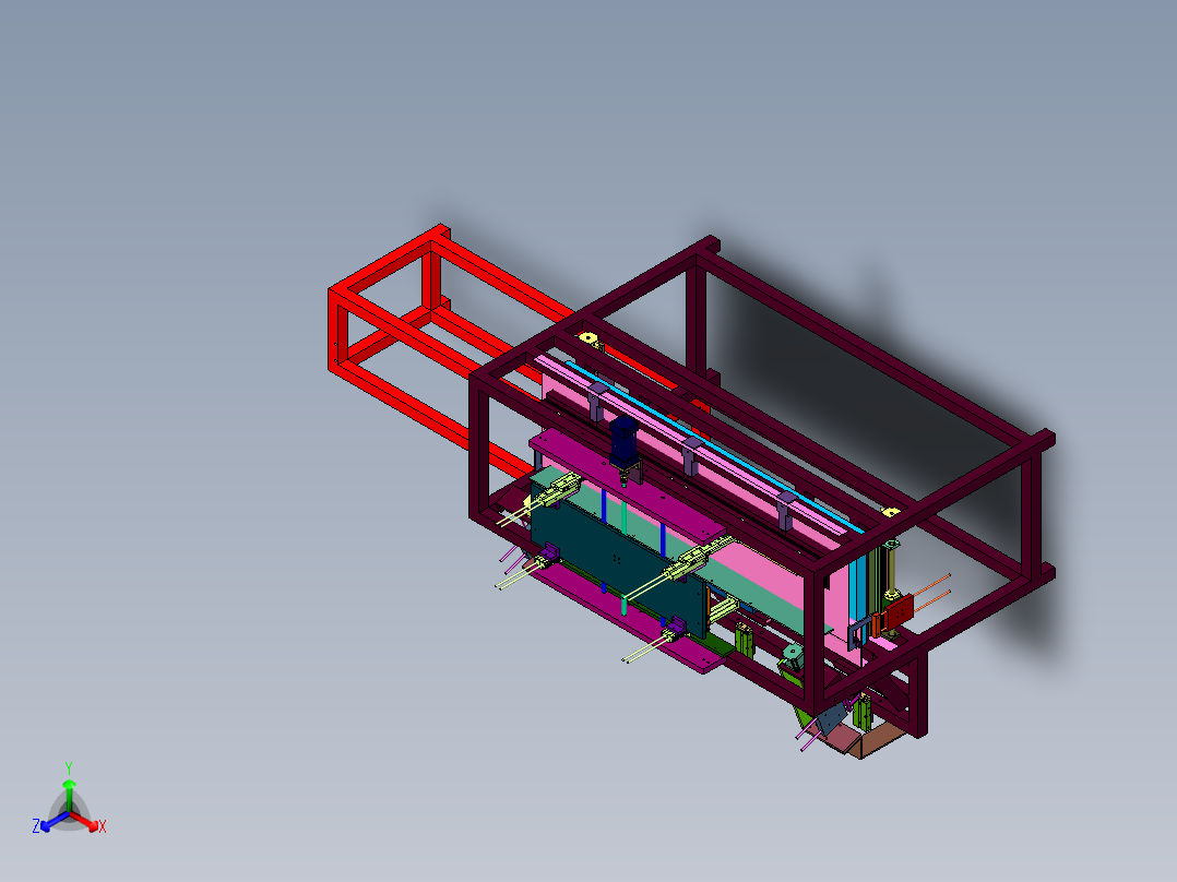 胶圈热塑成型的自动化进给装置正等轴测图
