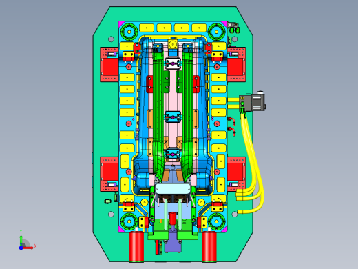 蔚来汽车A柱1+1塑胶模具前视缩略图