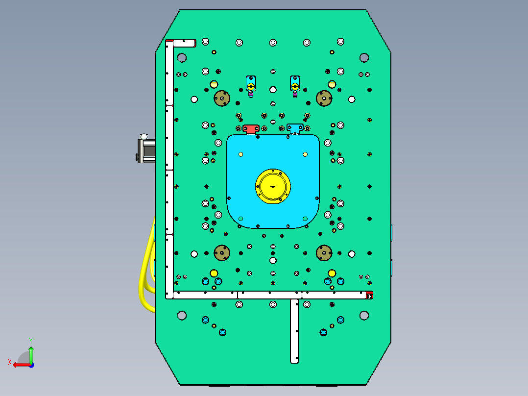 蔚来汽车A柱1+1塑胶模具后视图