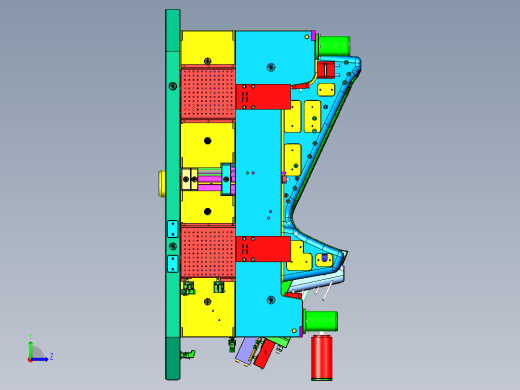 蔚来汽车A柱1+1塑胶模具左视缩略图
