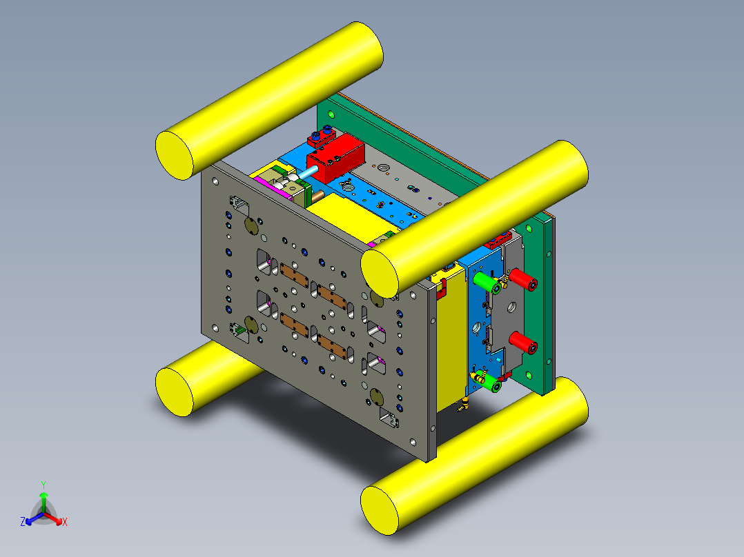 手持电动拖地机盖板1+1塑胶模具