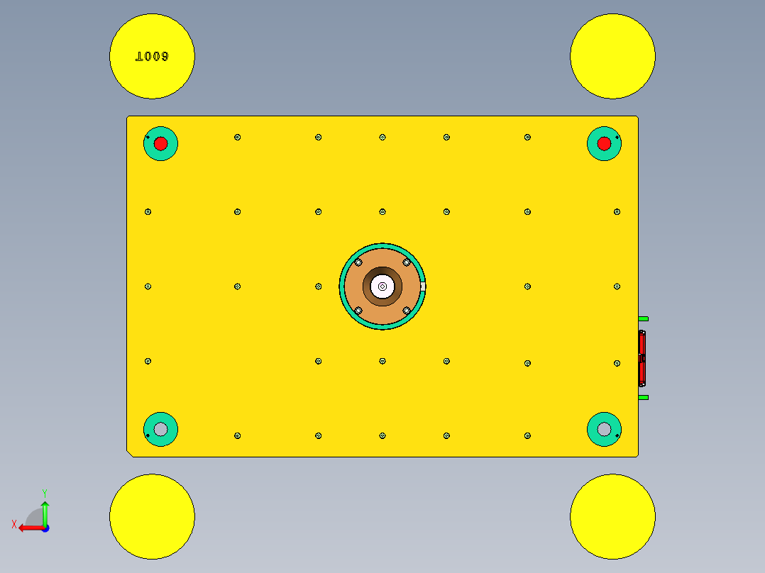 手持电动拖地机盖板1+1塑胶模具后视图