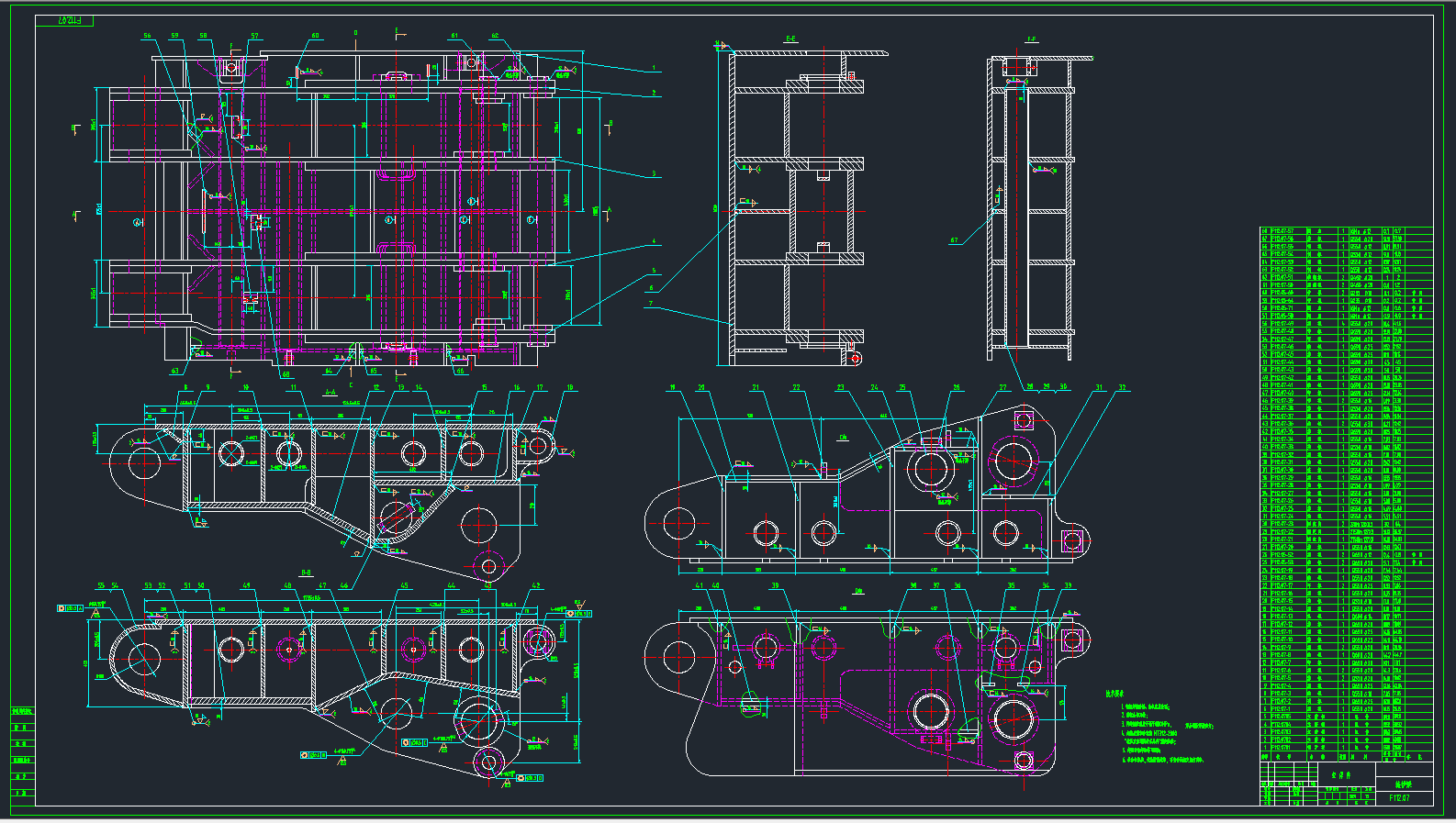 ZF13000／26／40低位放顶煤液压支架图纸