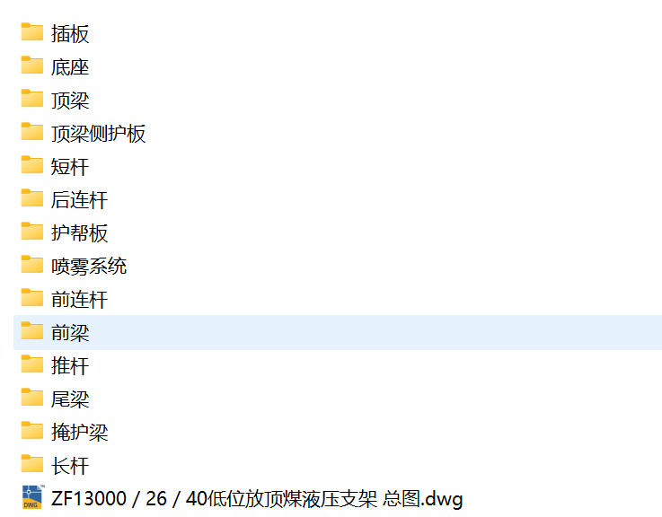 ZF13000／26／40低位放顶煤液压支架图纸