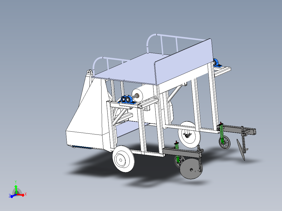 牵引式小拱棚插杆机设计