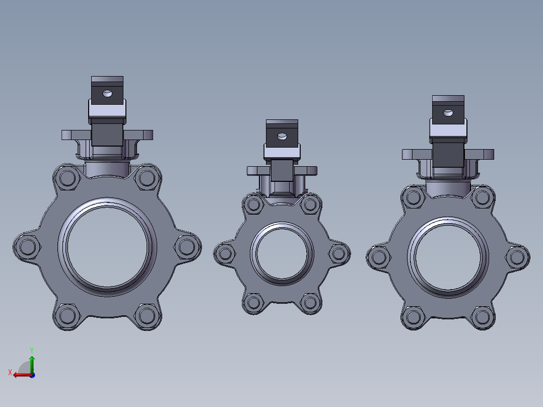 3款2“S7400 NPT双向球阀后视图