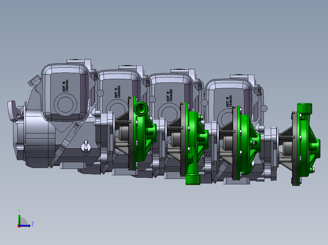 4款GE-75汽油机驱动的离心泵模型左视图