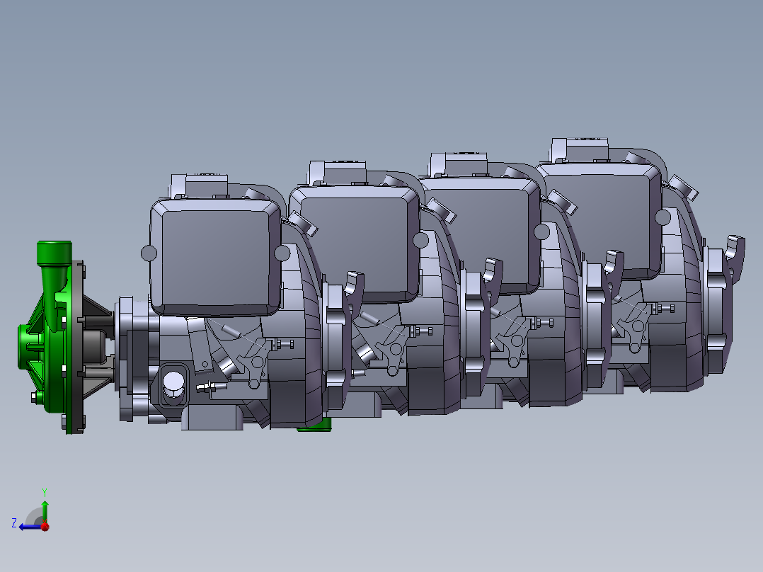 4款GE-75汽油机驱动的离心泵模型右视图