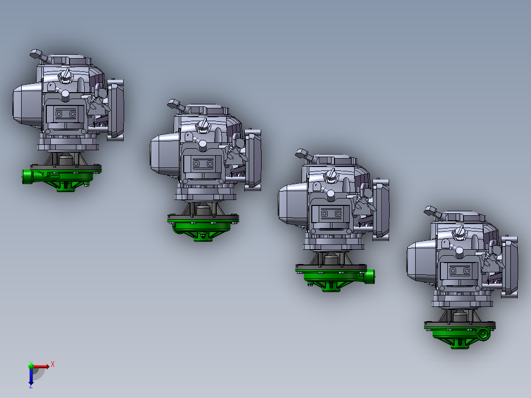 4款GE-75汽油机驱动的离心泵模型俯视图