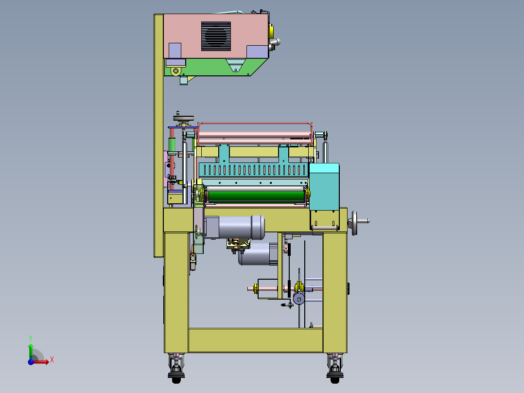 L型封切包装机（sw18+工程图+bom）前视图