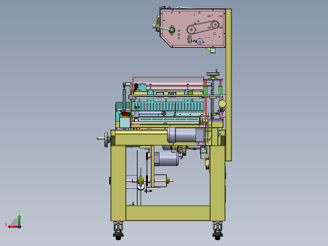 L型封切包装机（sw18+工程图+bom）后视图