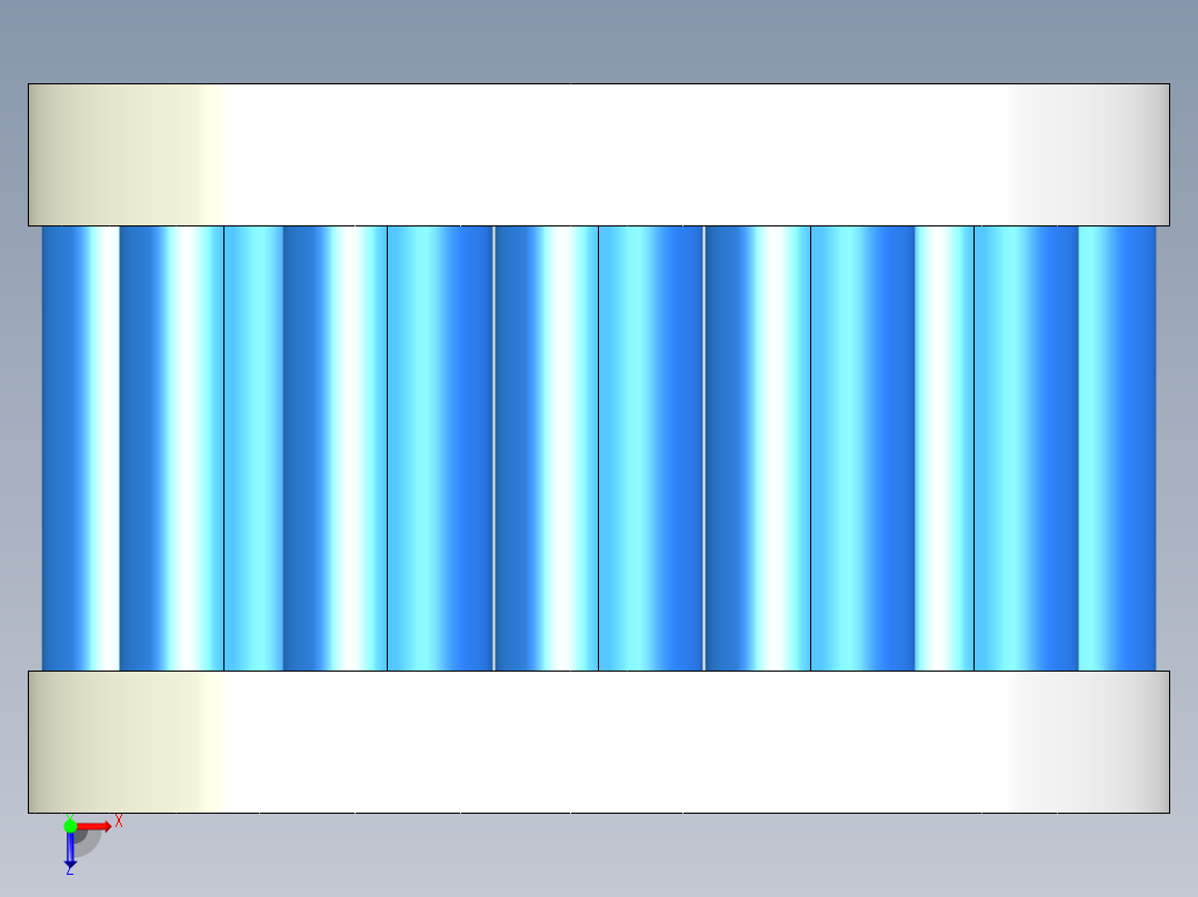 ROV电池架俯视图