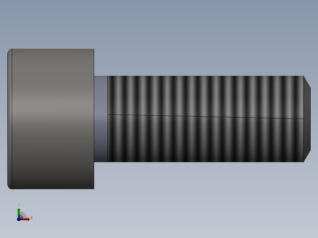 GB╱T 70.1-2008[内六角圆柱头螺钉M8×20]右视图