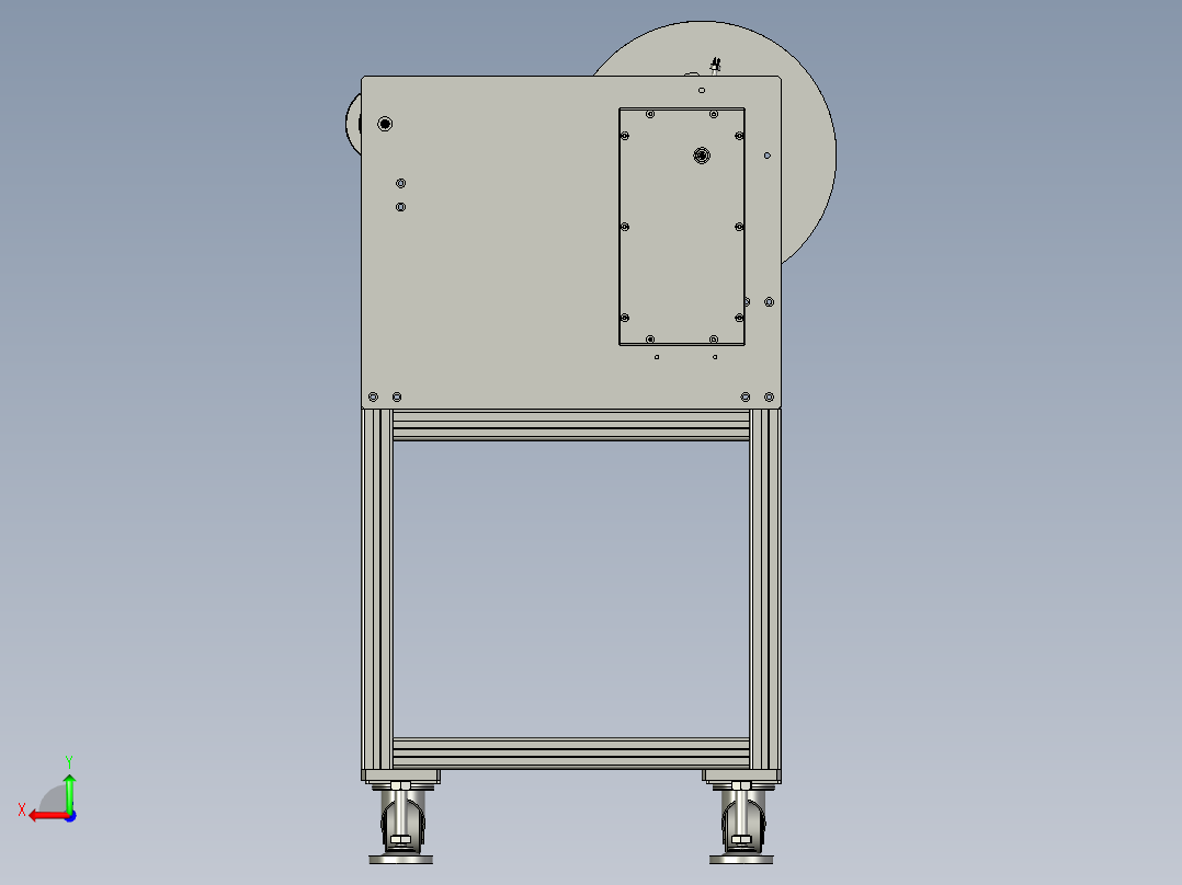 收放料设备总成后视图