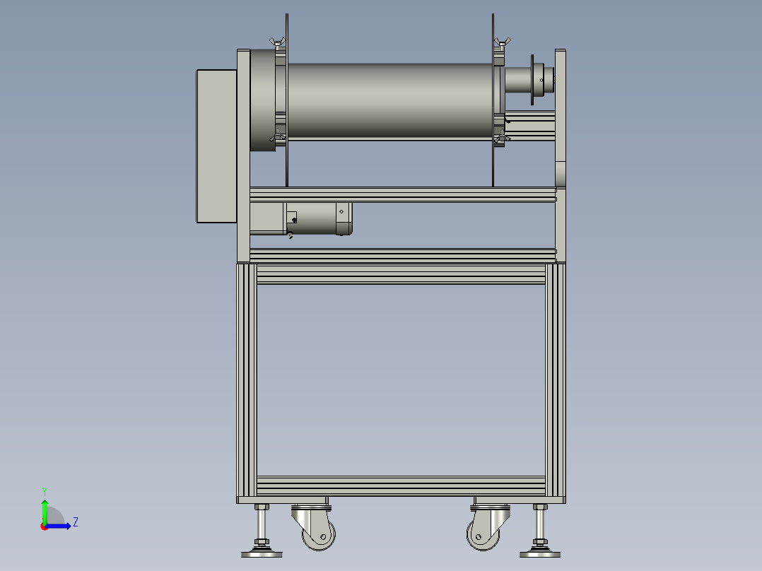 收放料设备总成左视图
