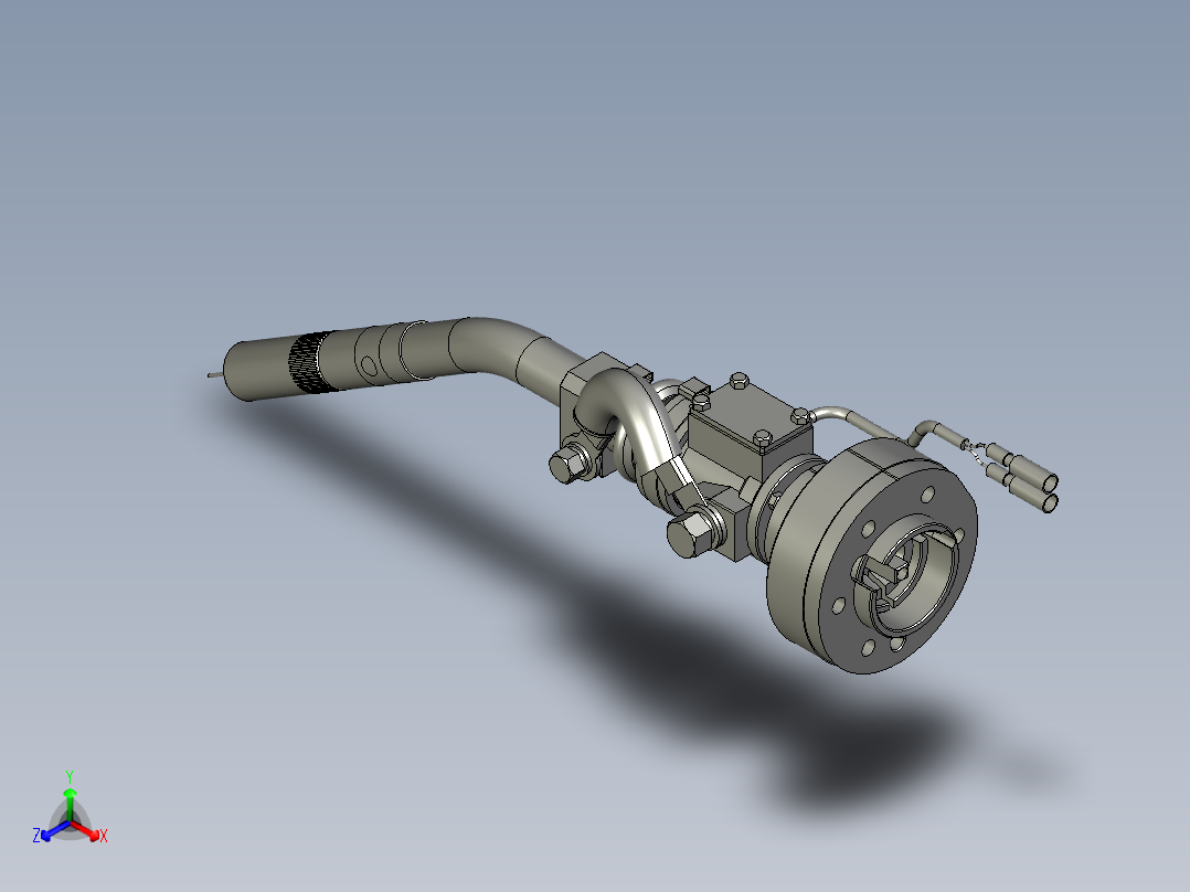 焊枪YMENS-300R_X2_710A67AA_X0正等轴测图
