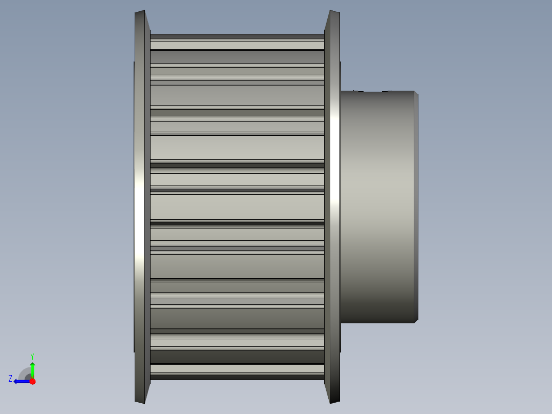 sakcEAJ53-L100-18-B-N-d22同步轮stp右视图